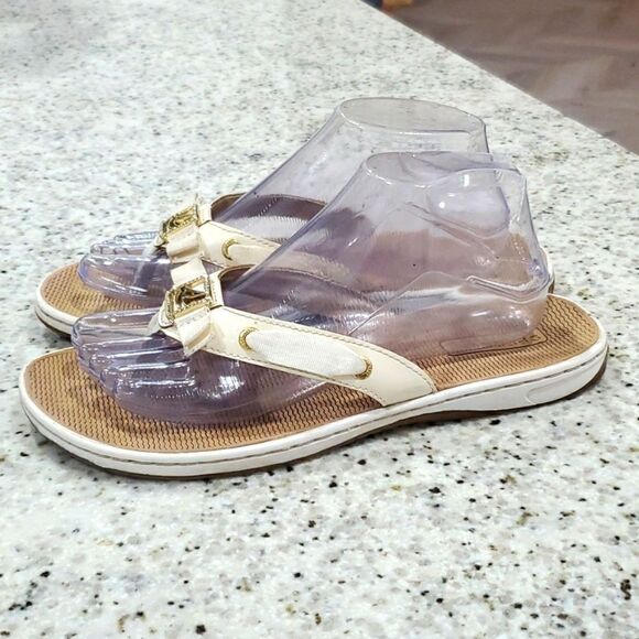 Sperry Women's Sparkly Cream Sandals, Size 8 - Picture 4 of 9